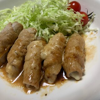 ご飯が進む！豚肉の梅しそチーズ